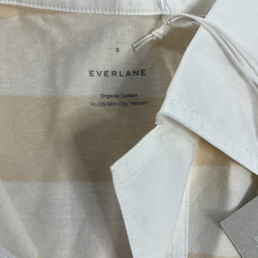 NWT Everlane The Organic Cotton Striped Polo Dress Small - Picture 5 of 11